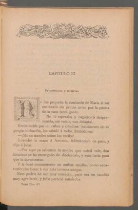 Capítulo XI - Pronósticos y noticias