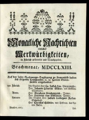 Brachmonat, MDCCLXIII