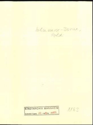 Hohenemser-Dorina, [Leopoldine Poldi ], München, an Wichert