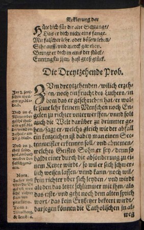 Die Dreytzehende Prob.