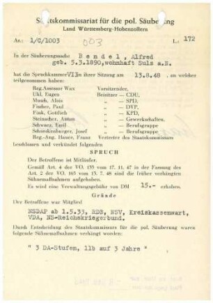 Bendel, Alfred