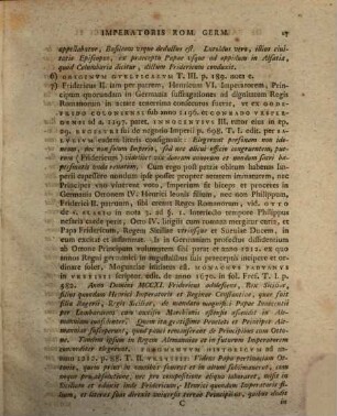 De Familia Et Regnis Friderici II. Imperatoris Romano-Germanici