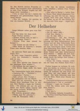 Der Hellseher.