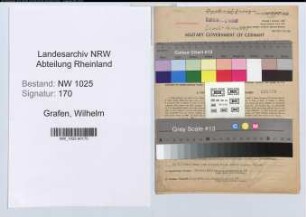 Entnazifizierung Wilhelm Grafen , geb. 10.08.1902 (Staedtischer Beamter)