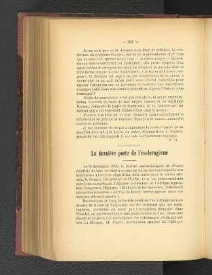 La dernière porte de l'esclavagisme.