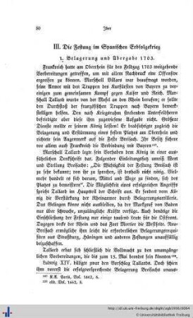 III. Die Festung im Spanischen Erbfolgekrieg.