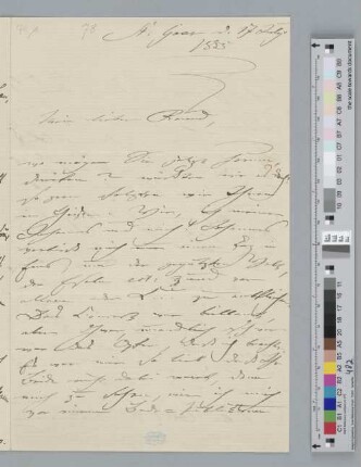 Brief an Joseph Joachim