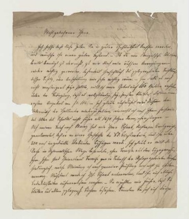 Brief von Georg Franz Burkhard Kloss an Joseph Heller