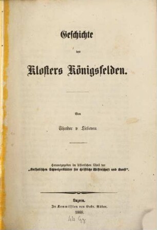 Geschichte des Klosters Königsfelden