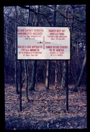 Warnschild Grunewald 5.4.69.