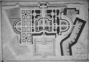 Lageplan von Palais und Garten, bez.: "Grundriss des alten PALAIS GARTENS"
