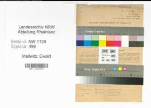 Entnazifizierung Ewald Mallwitz , geb. 31.12.1893 (Polizist)