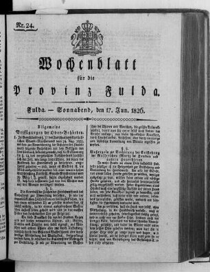 Nr. 24, Ausgabe vom 17. Juni 1826