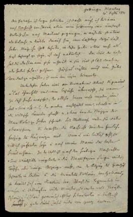 Brief von Wilhelm Grimm an Ludwig Hassenpflug