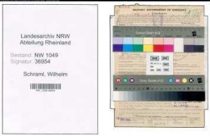 Entnazifizierung Wilhelm Schraml , geb. 01.10.1901 (Kaufmann)