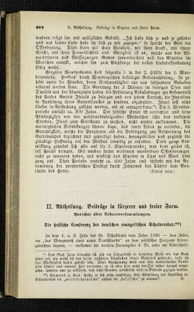 Berichte über Lehrerversammlungen : die hessische Conferenz des deutschen evangelischen Schulvereins