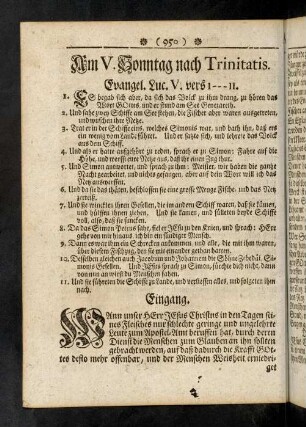 950-952, Evangelium; Eingang