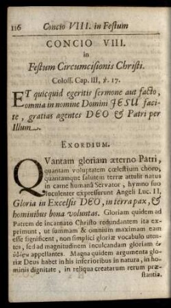 Concio VIII. in Festum Circumcisionis Christi.