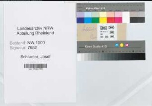 Entnazifizierung Josef Schlueter, geb. 18.06.1901 ()