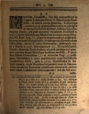De donatione Mathildina pontifici R. facta