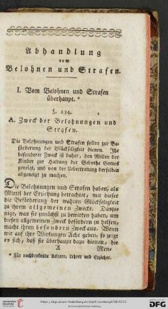 Abhandlung vom Belohnen und Strafen