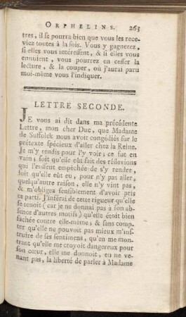 Lettre Seconde.