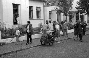 Wangerooge: Handkarren Gepäckbeförderung