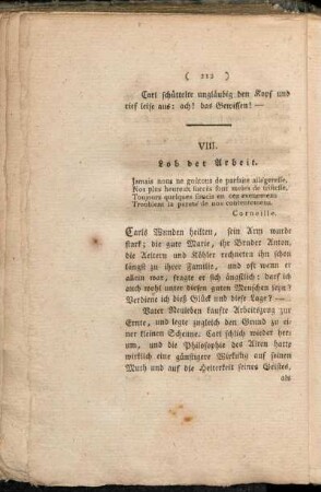 VIII. Lob der Arbeit