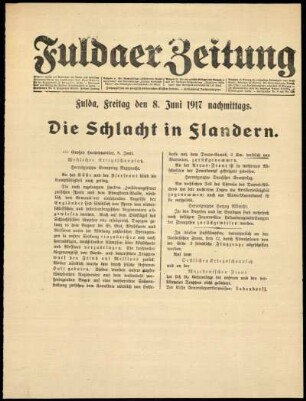 Ausgabe vom Freitag, den 08. Juni 1917.