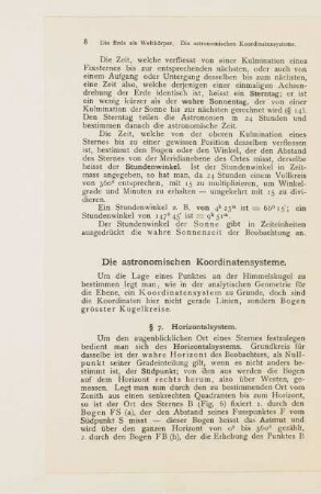 Die astronomischen Koordinatensysteme