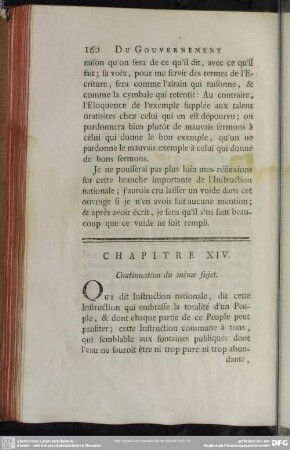 Chapitre XIV. Continuation de méme sujet