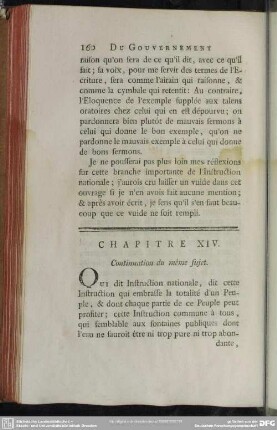 Chapitre XIV. Continuation de méme sujet