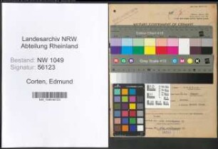 Entnazifizierung Edmund Corten , geb. 02.01.1906 (Verpacker)