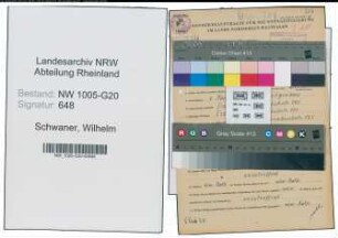 Entnazifizierung Wilhelm Schwaner , geb. 04.03.1898 (Schreiner)
