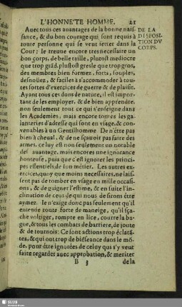 De la disposition du corps