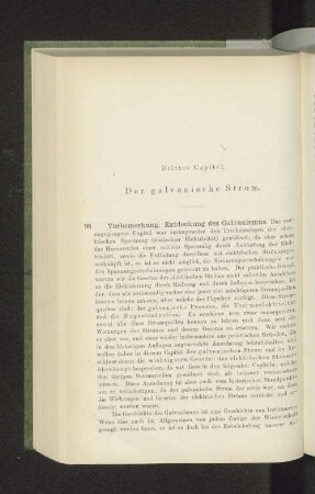 Drittes Capitel. Der galvanische Strom.