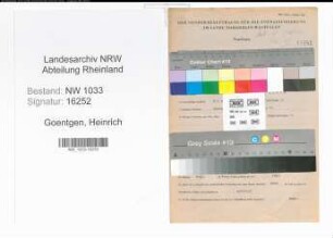 Entnazifizierung Heinrich Goentgen , geb. 19.08.1900 (Polizeimeister)