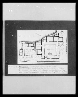 Bergama: Grundriss des Palastes V auf der Akropolis