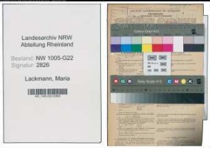 Entnazifizierung Maria Lackmann , geb. 13.04.1919 (Geschaeftsinhaberin)
