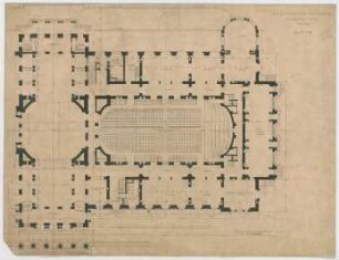 Thiersch, Friedrich von; Wiesbaden; Kurhaus - Südflügel (Grundriss EG)