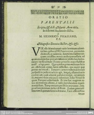 Oratio Parentalis