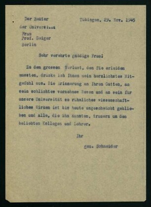 Trauerbekundgung (29.11.1945)