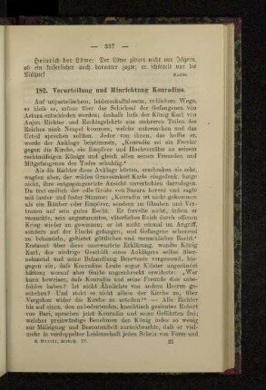 182. Verurteilung und Hinrichtung Konradins.