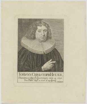 Bildnis des Iohann Christoph Hauer