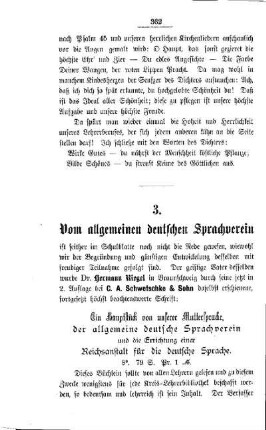 Vom allgemeinen deutschen Sprachverein