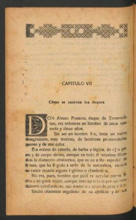Capítulo VII - Cómo se casaron los duques