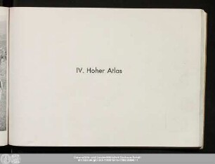 IV. Hoher Atlas