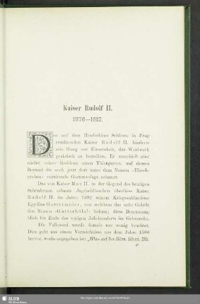 Kaiser Rudolf II. : 1576-1612
