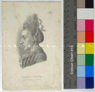 Porträt der Cornelia Goethe nach einer Zeichnung ihres Bruders Johann Wolfgang Goethe