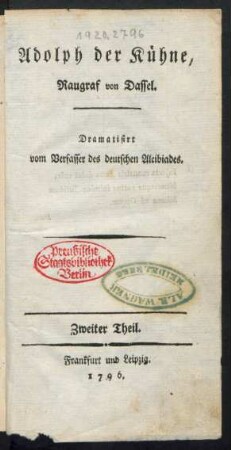 T. 2: Adolph der Kühne, Raugraf von Dassel